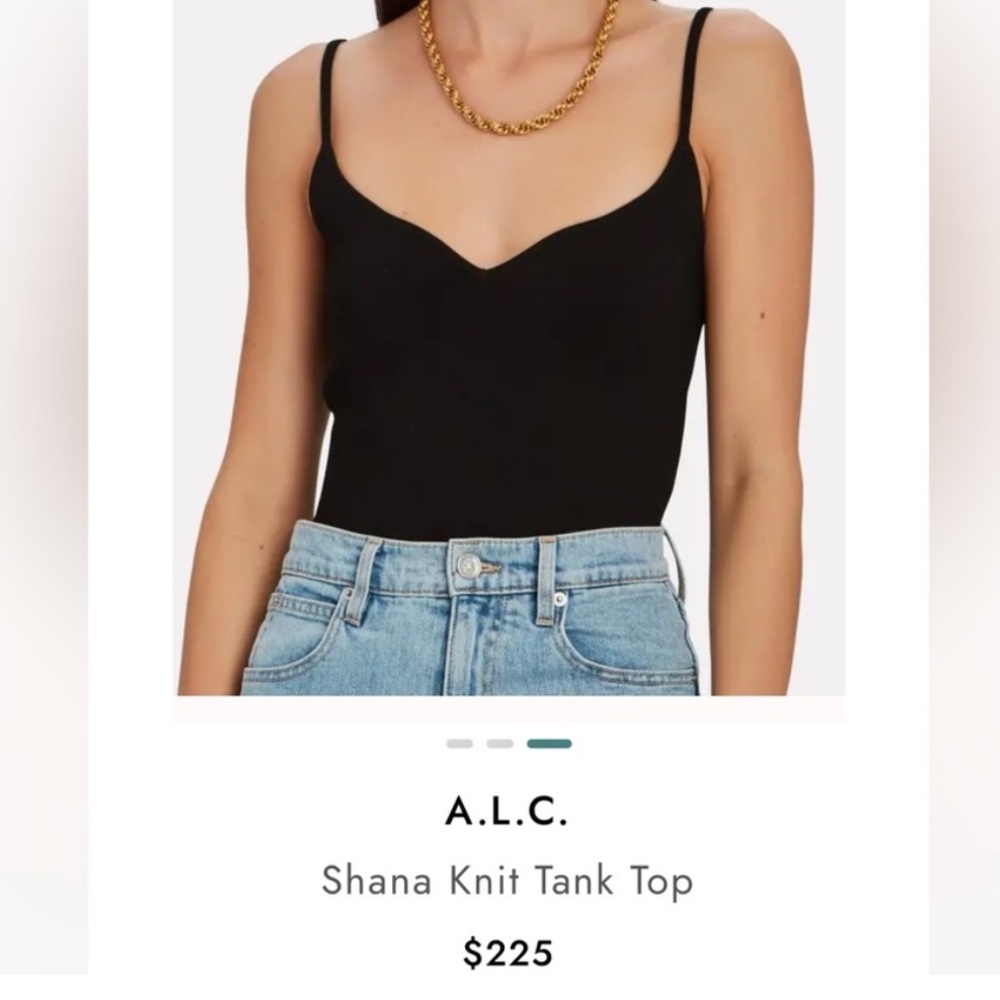 A.L.C. Black Shana Knit Tank Top